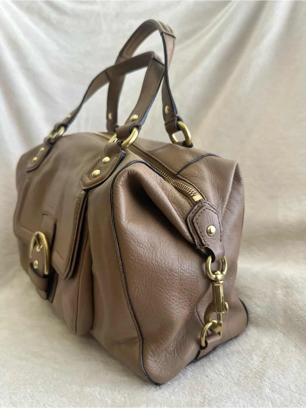COACH Taupe Leather Cambell Docter Bag | Style Number: F24690